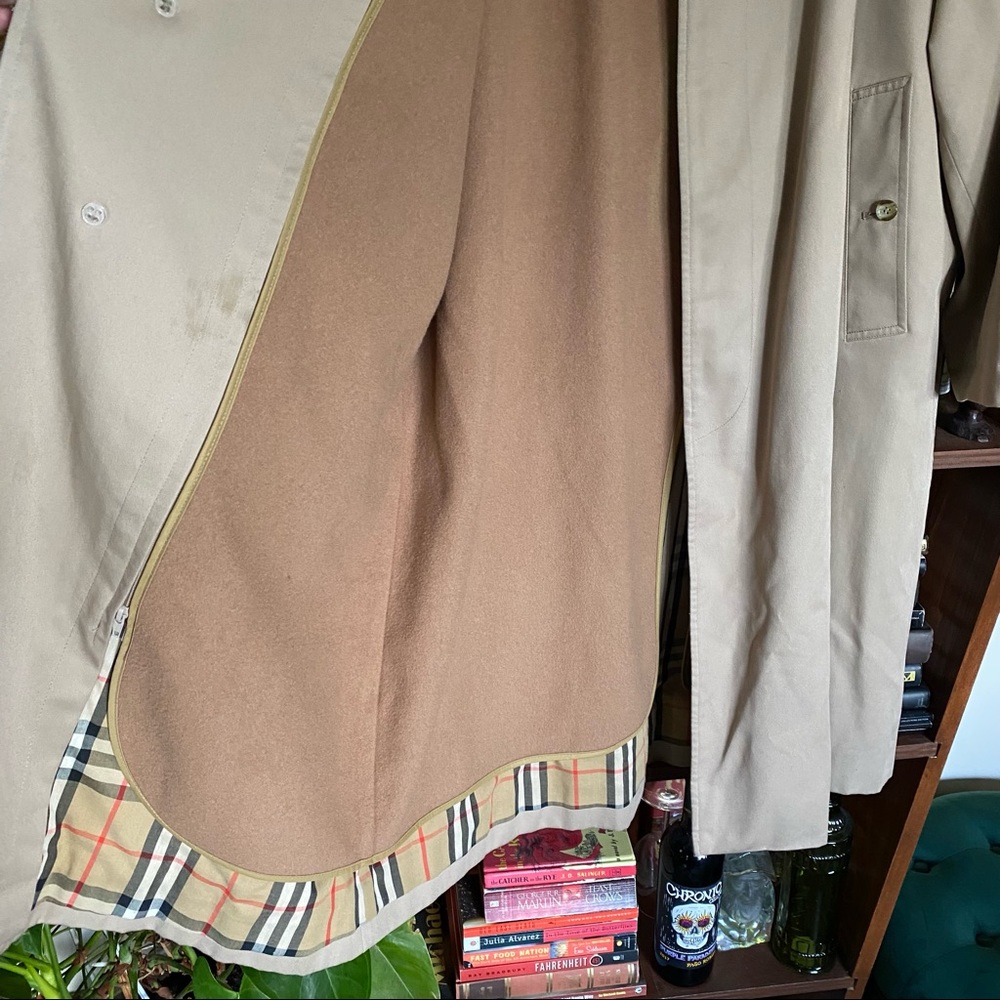 Vintage Burberry Rain Trench Coat Women’s Oversized Medium or Large Men’s Medium - Picture 15 of 16